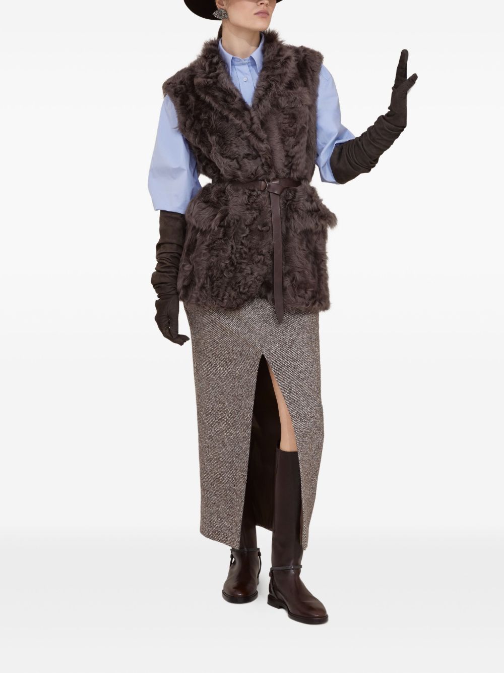 Brunello Cucinelliウールロングスカート - Image 1
