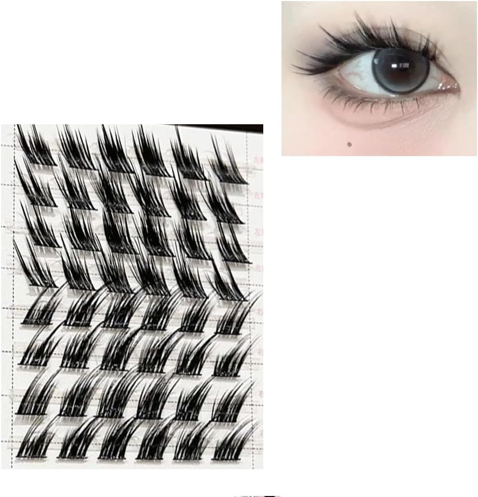 single cluster foxeye effect handmade natural false eyelashes makeup eyelashes personal segmented eyelashes eyelash extension