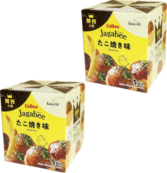 Kansai Souvenir, Osaka Calbee Potato Bee, Takoyaki Flavor, 5 Bags x 2 Packs