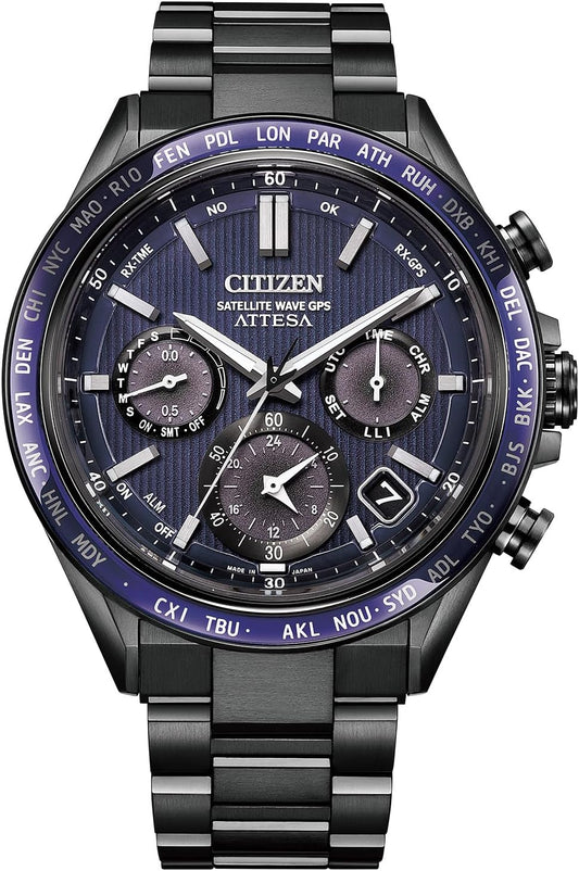 Citizen CC4055-65E ATTESA Eco-Drive GPS Satellite Radio Watch, Sapphire Bezel, Waterproof, Men's, Bracelet Type
