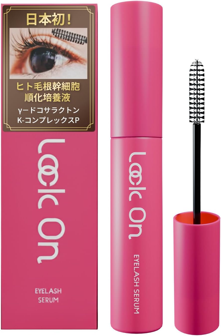 Lock On Eyelash Serum, 0.2 oz (6 g) x 1 Bottle, No Additives for Eyes and Eyebrows, Made in Japan