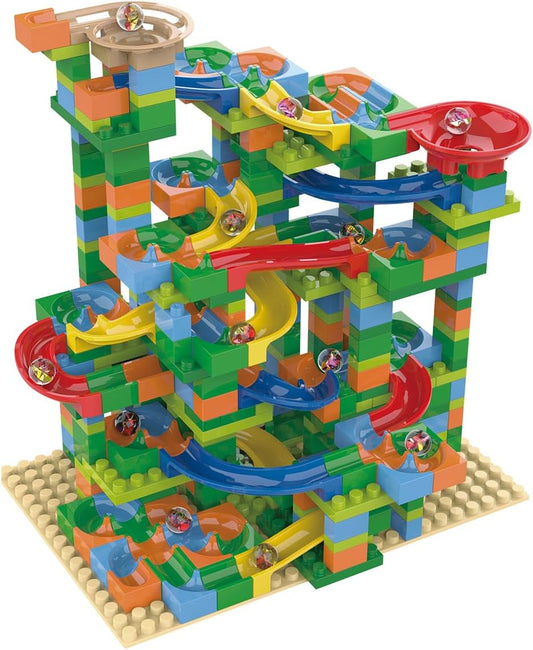 Ikeda Kogyo Rolling Marble Course 402pcs [Blocks/Block Course/Educational Toys/402pcs/Base Plate Included] (402pcs)