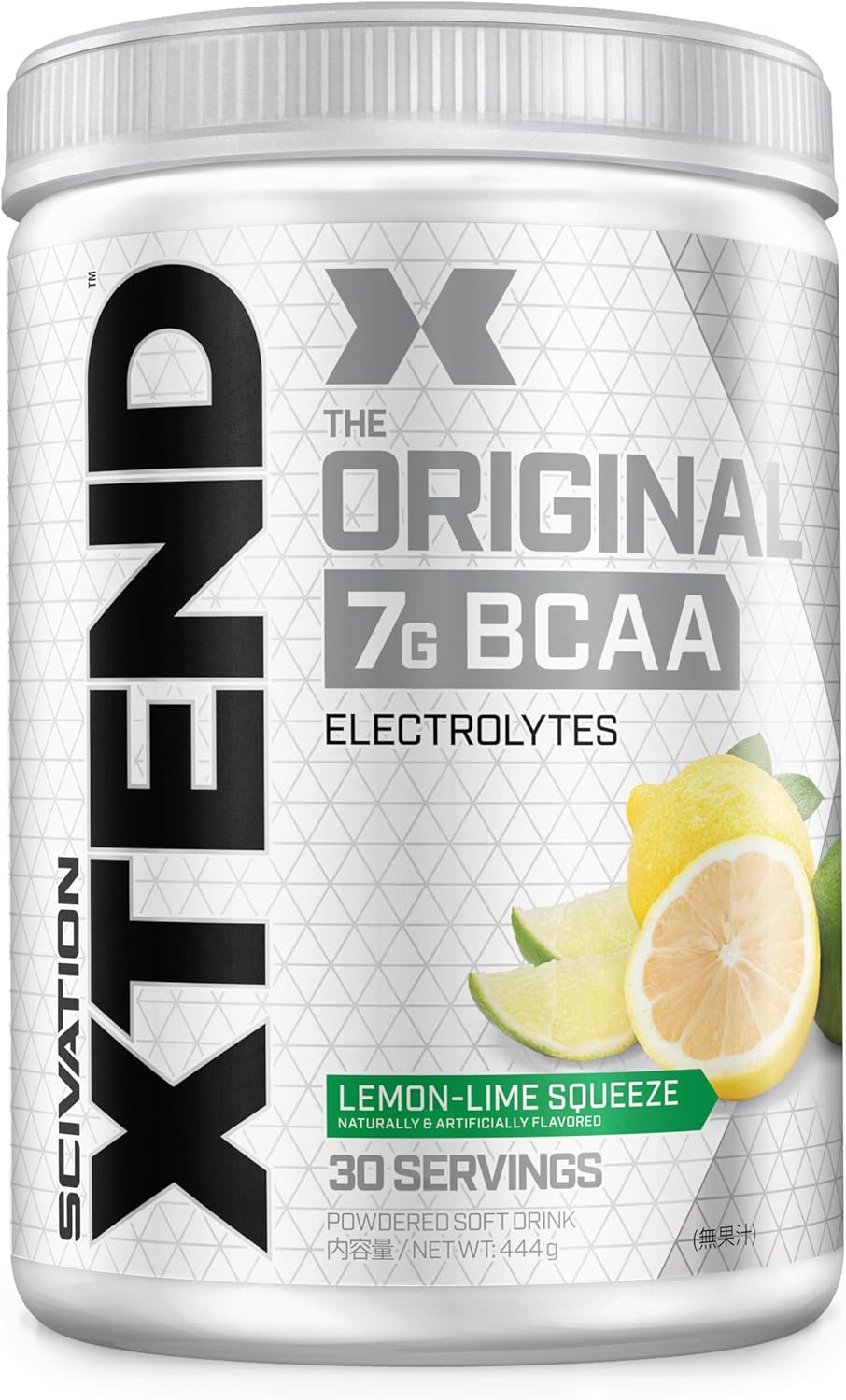 Scivation Xtend Original Domestic Edition BCAA 0.2 oz (7 g), Sugar-free, 15.6 oz (444 g), Citrulline Formulated (30 Servings, Lemon Lime)