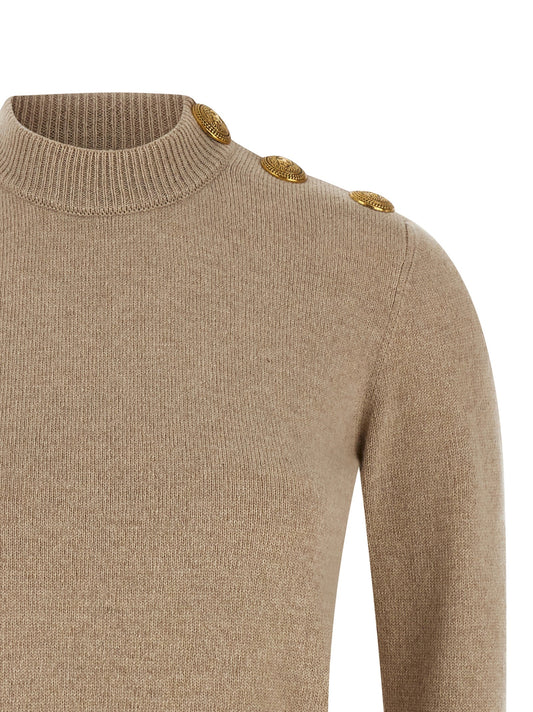 Balmain Eco Cashmereボタンセーター - Image 1