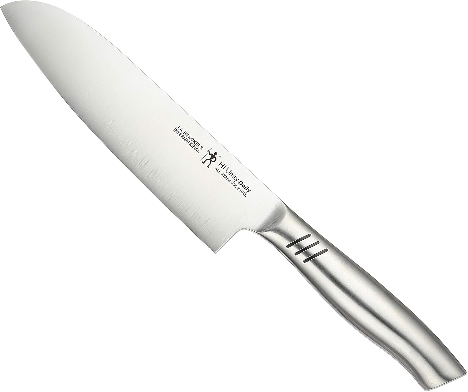 Henckels Unity Daily Santoku Knife, 7.1 inches (180 mm), All Stainless Steel, Dishwasher Safe, for Vegetables, Meat, Fish, Regular Sales Item in Japan, 19367-181