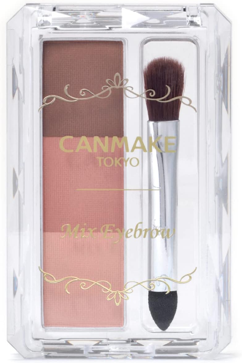 Canmake Mix Eyebrow 09 Peach Tea Brown Color Eyebrow Nose Shadow Powder Eyebrow