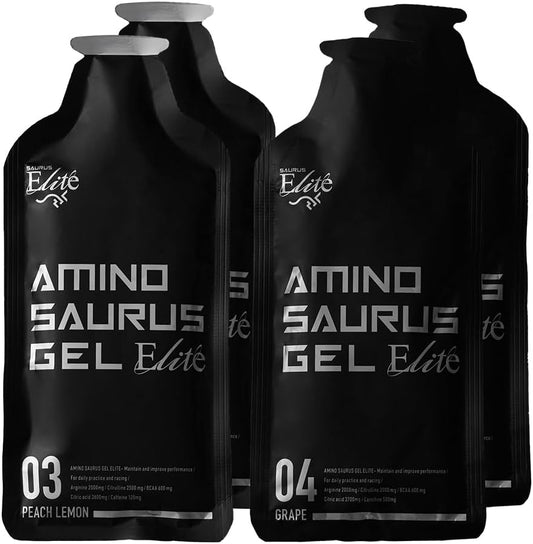 【High Concentration】AminoSaurus Gel Elite 4-Piece Set (2 Peach Lemon, 2 Grape)