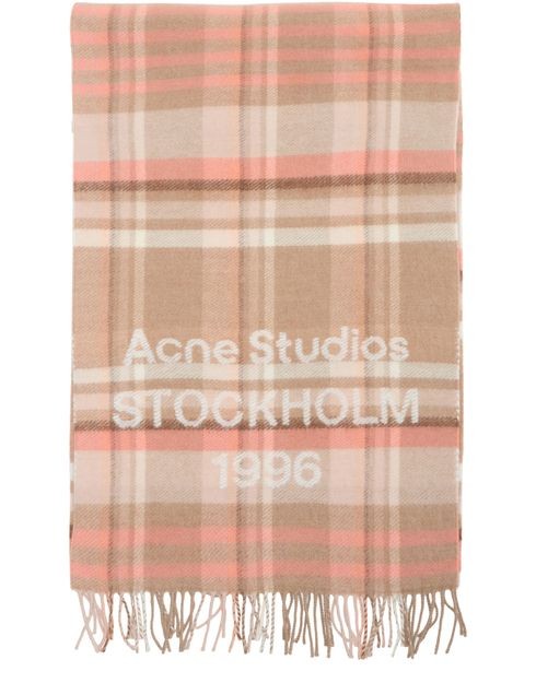 ACNE STUDIOS Check logo scarf - Image 1