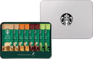 Starbucks Premium Mix Gift SBP-20B with Gift Card Cafe Latte, Cafe Mocha, Caramel Latte, Matcha Latte