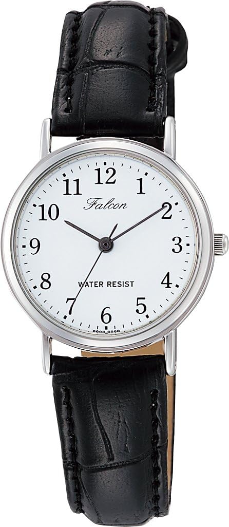Citizen Q&Q Q997-304 Women's Wristwatch (White/Black), Lightweight, Waterproof, Analog Watch (Leather Strap / Easy to Read Dial), Men's