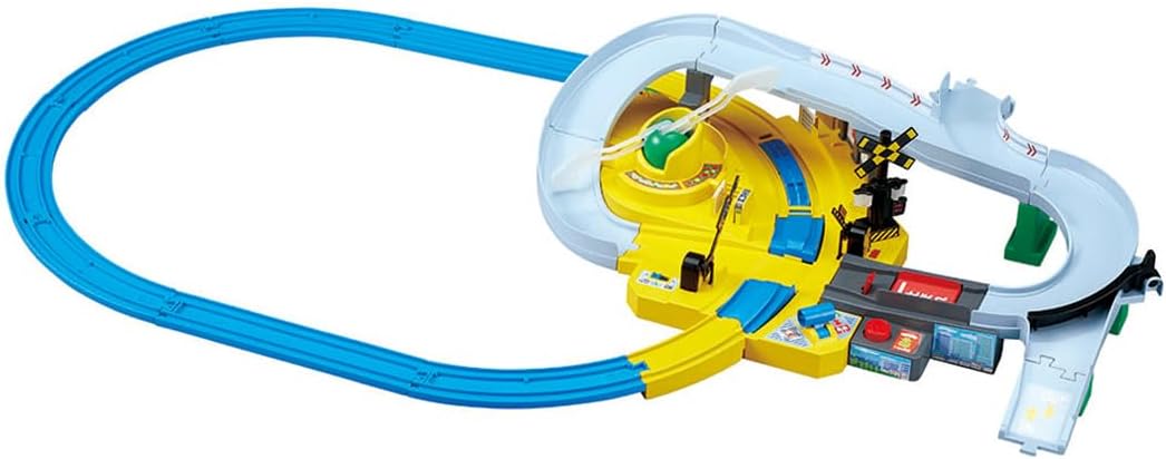 Takara Tomy Plarail Let's Play with Tomica! Round and Cankan Crossing, Train Toy, For Ages 3 and Up