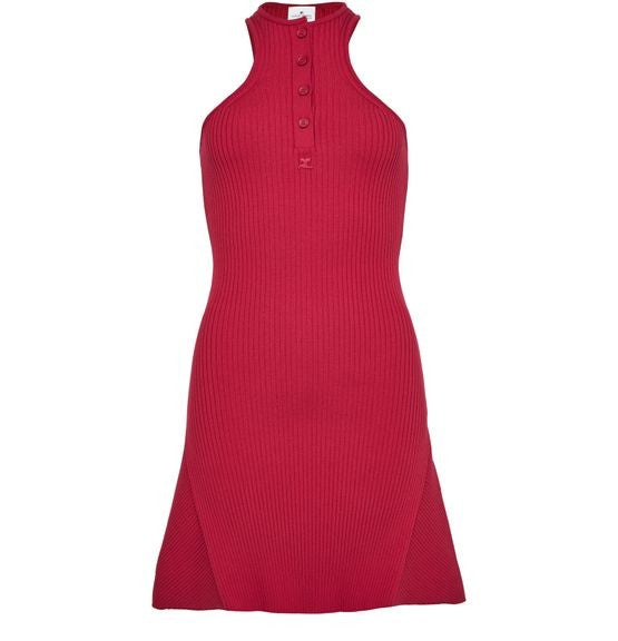 COURREGES スキューバファブリック製 リブニットドレス - Image 1