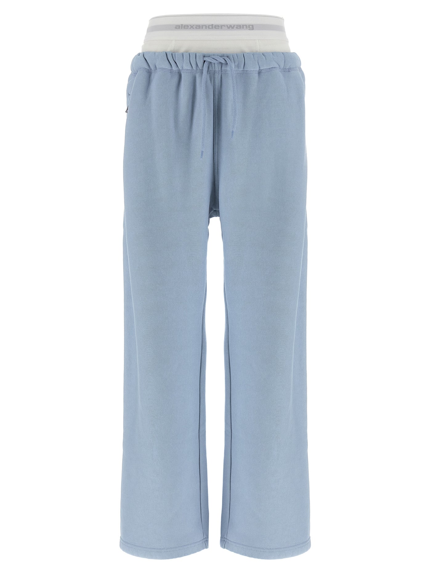 T By Alexander Wang Tによるアレクサンダーワン 'ワイドレッグ付きロゴエラスティックエクスポージングブリーフ'ジョガー - Image 1