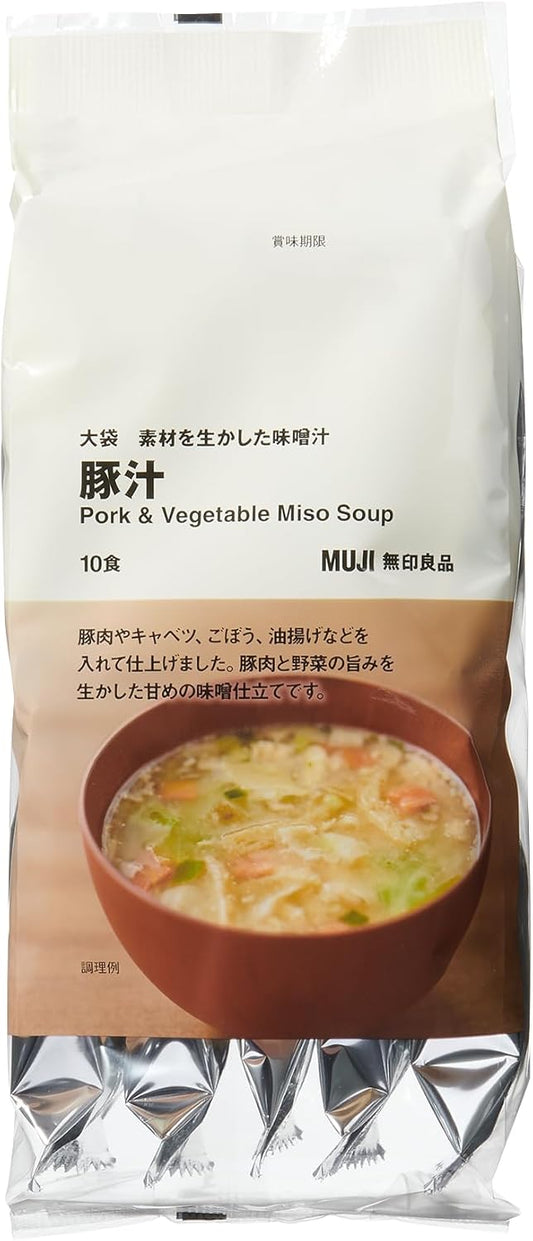 Mujin Ryohin Large Bag Miso Soup and Pork Soup 10 Servings TDZ06A4A