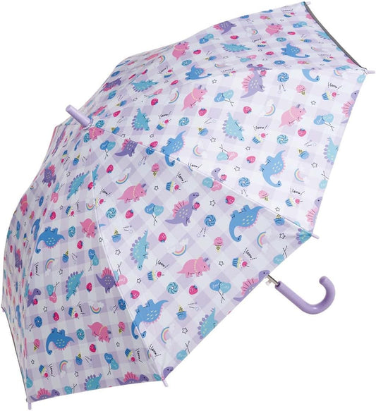 Skater Children's Parasol, 55cm Happy & Smile Rainbow, For Ages 9-10, Approximately 49.2-53.1 in., Elementary School, One-Touch Jump Style, UV Protection, 8 Ribs, For Girls, Usable in Both Sunny and
