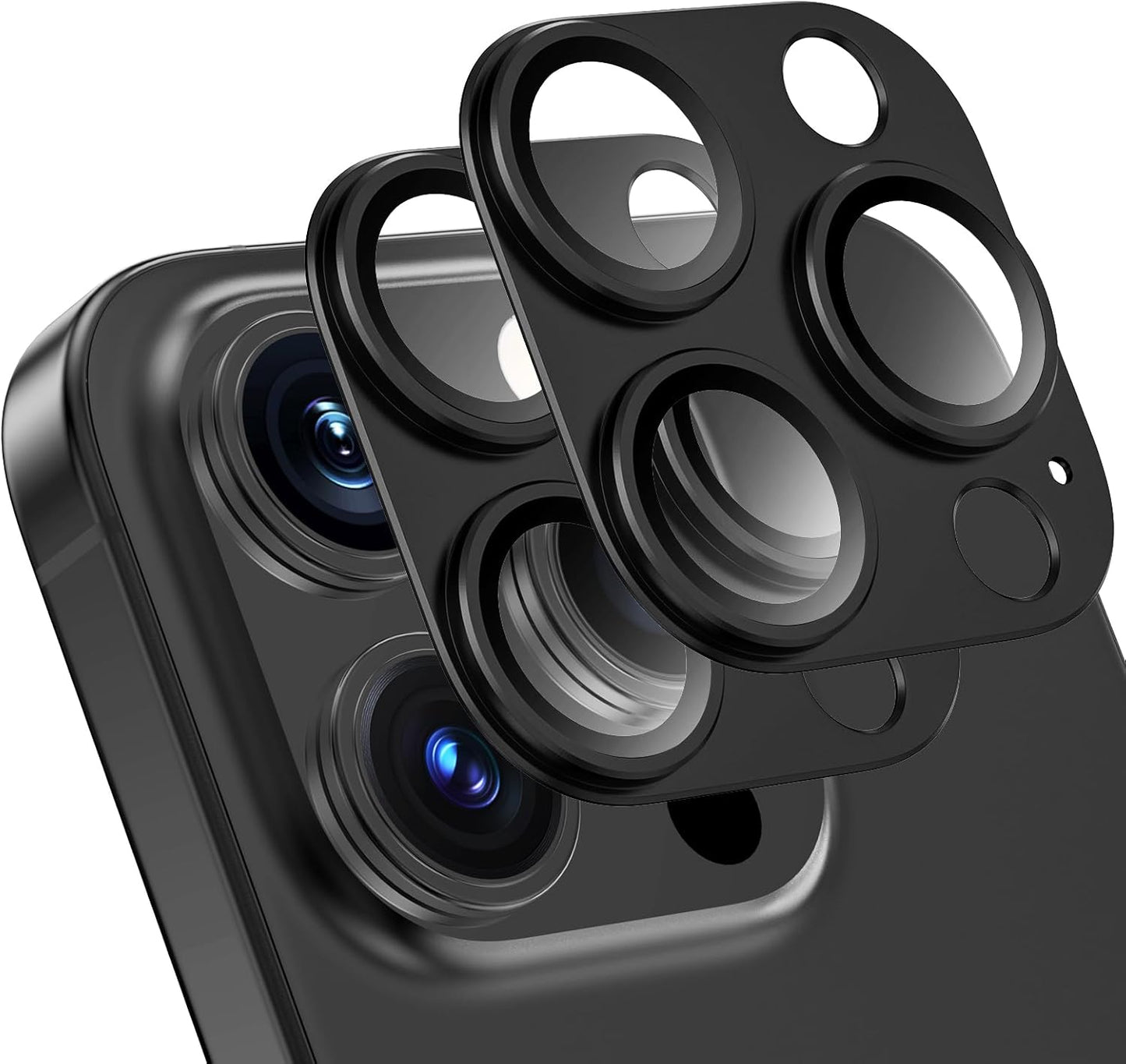 AUNEOS Phone16Pro/ Phone16ProMax, Camera Lens for Camera Protection, 16 Pro/16 ProMax, Camera Cover, Perfect Fit, 9H Hardness, Shockproof, High Transmittance, Anti-Fingerprint, Splashproof, Dustproof,