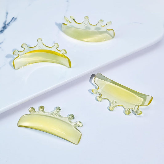 Libeauty Professional Rash Lift Guard Self-Adhesive Rash Lift Pads No Glue Reusable Silicone Private Logo Rash Lift Poles,4pcs/2 Size Cute Crown Shape DIY Eyelash Perma Rod