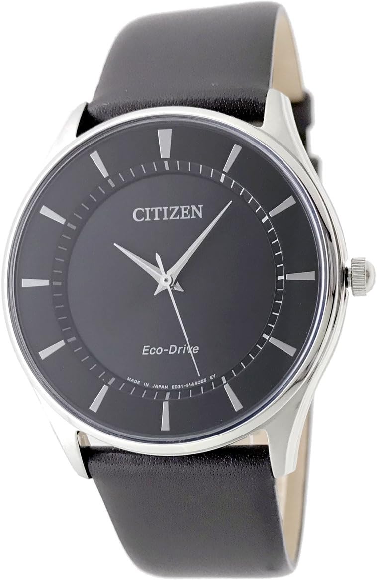 Citizen Eco-Drive Men's Thin Slim CITIZEN Solar Solar Power Genuine Leather Belt with Replacement Belt Domestic Model Number BJ6480-51E/DBR