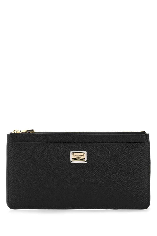 Dolce  Gabbana ドルチェ＆ガッバーナブラックレザーカードホルダー - Image 1