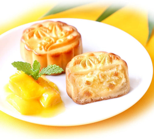 RIMTAE Summer Limited Sweets, Mango Mooncake, 1 Piece, Individually Wrapped, Sweets, Yokohama Chinatown