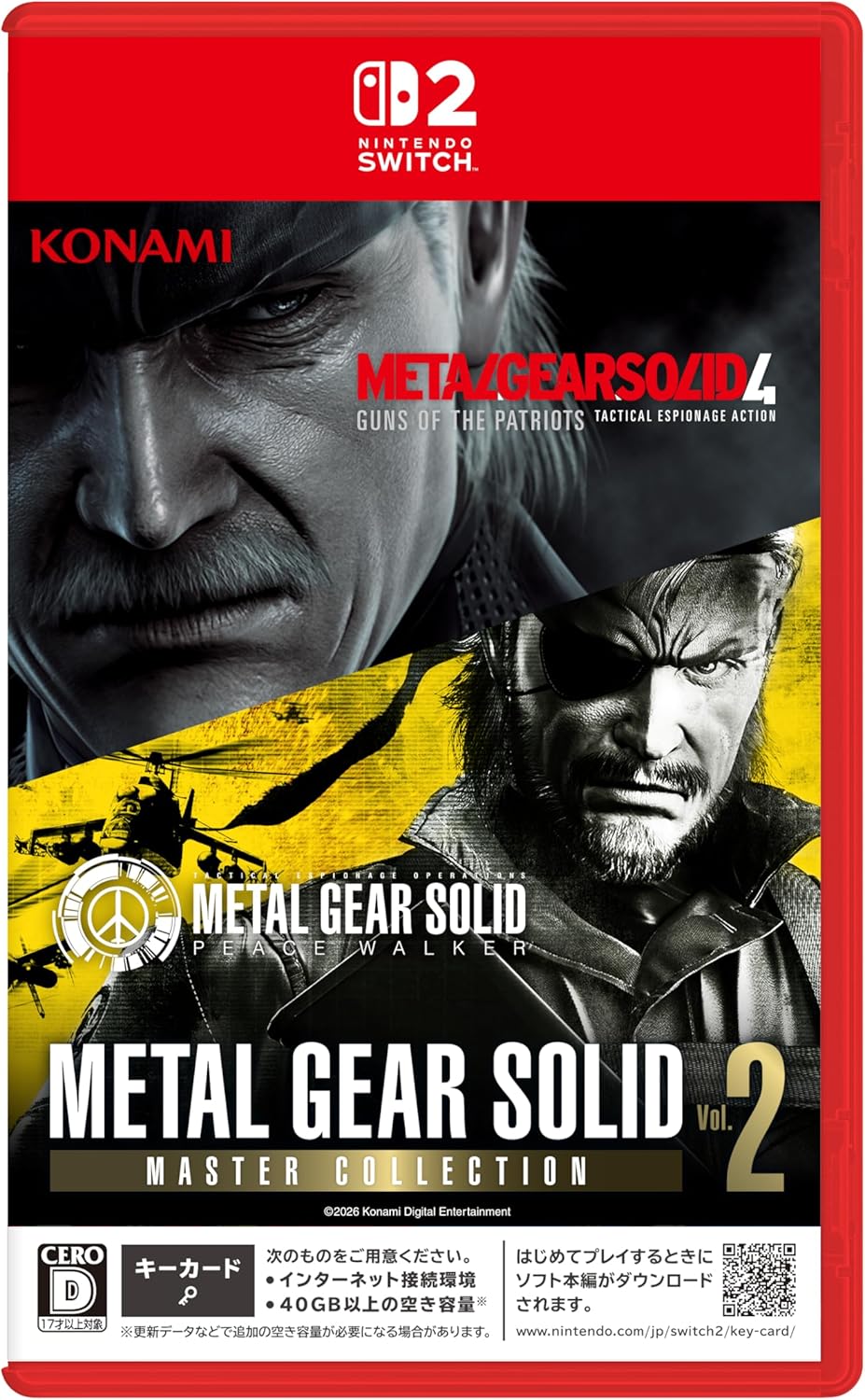 METAL GEAR SOLID : MASTER COLLECTION Vol.2 -Switch2 カムフラージュ&ユニフォームDLC 同梱