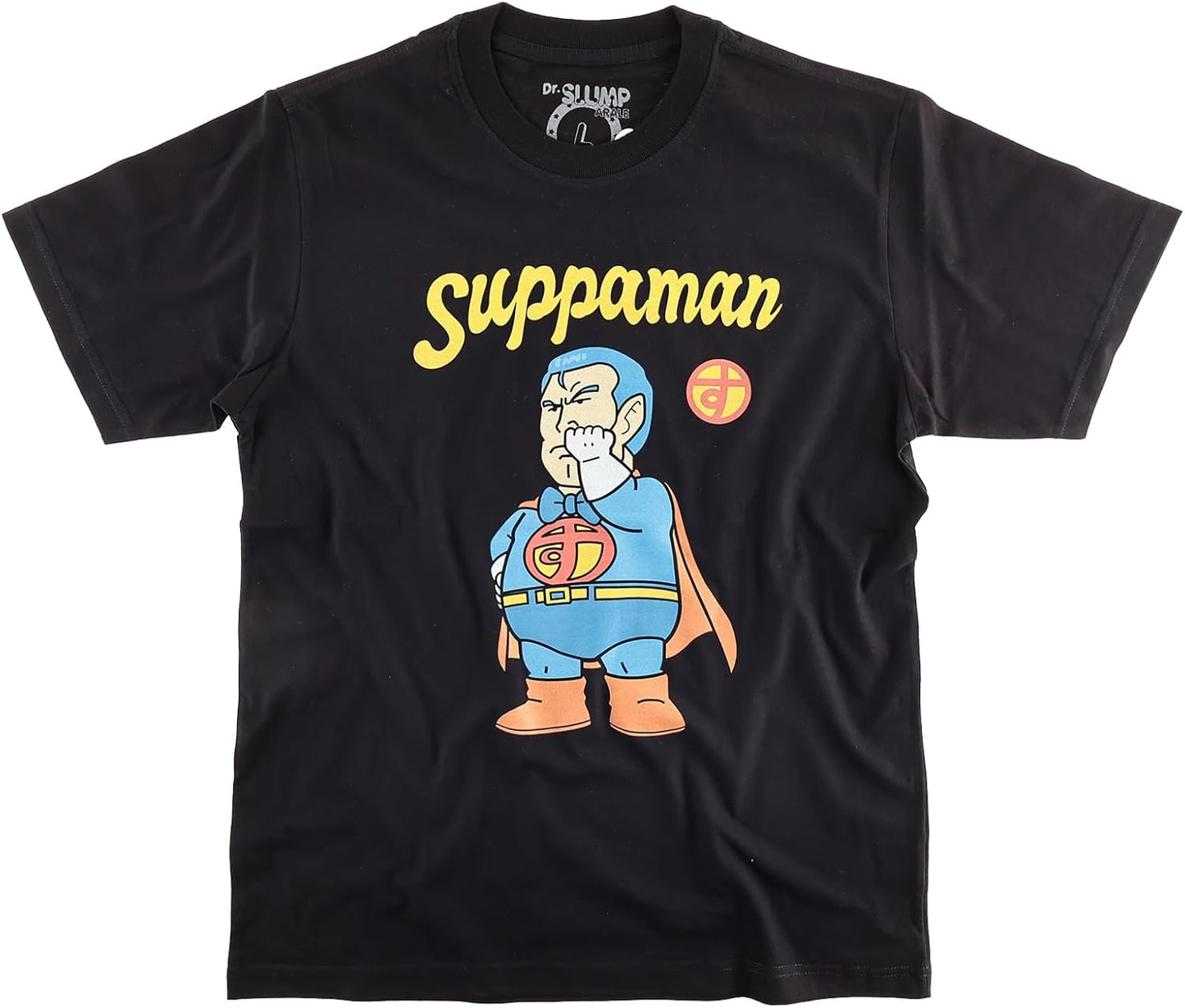 [EVERSOUL] ドクタースランプ アラレ スッパマン Tシャツ 半袖 アニメ キャラクター グッズ プレゼント コレクター ペアルック メンズ ブラック [並行輸入品]