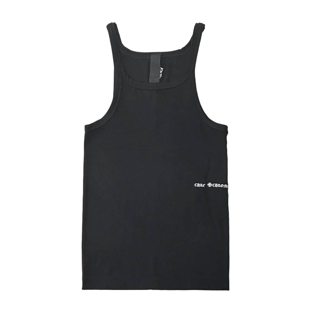 CHROME HEARTS 'BAD SEED' BLACK SCRIPT DAGGER LOGO TANK TOP