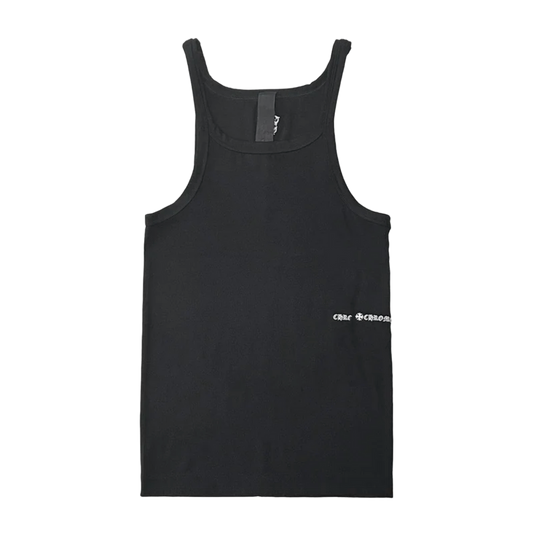 CHROME HEARTS 'BAD SEED' BLACK SCRIPT DAGGER LOGO TANK TOP