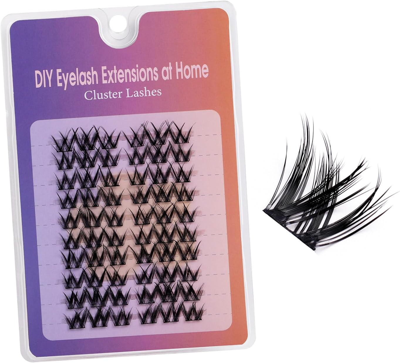 TORMEN Segment Self-Adhesive Eyelashes 60 Lashes No Glue Needed, Naturally Flexible Single Eyelashes Can Be Repeated DIY Eyelash Extension, 3-5 Segment Cut, Flexible Shaping (Mantou)