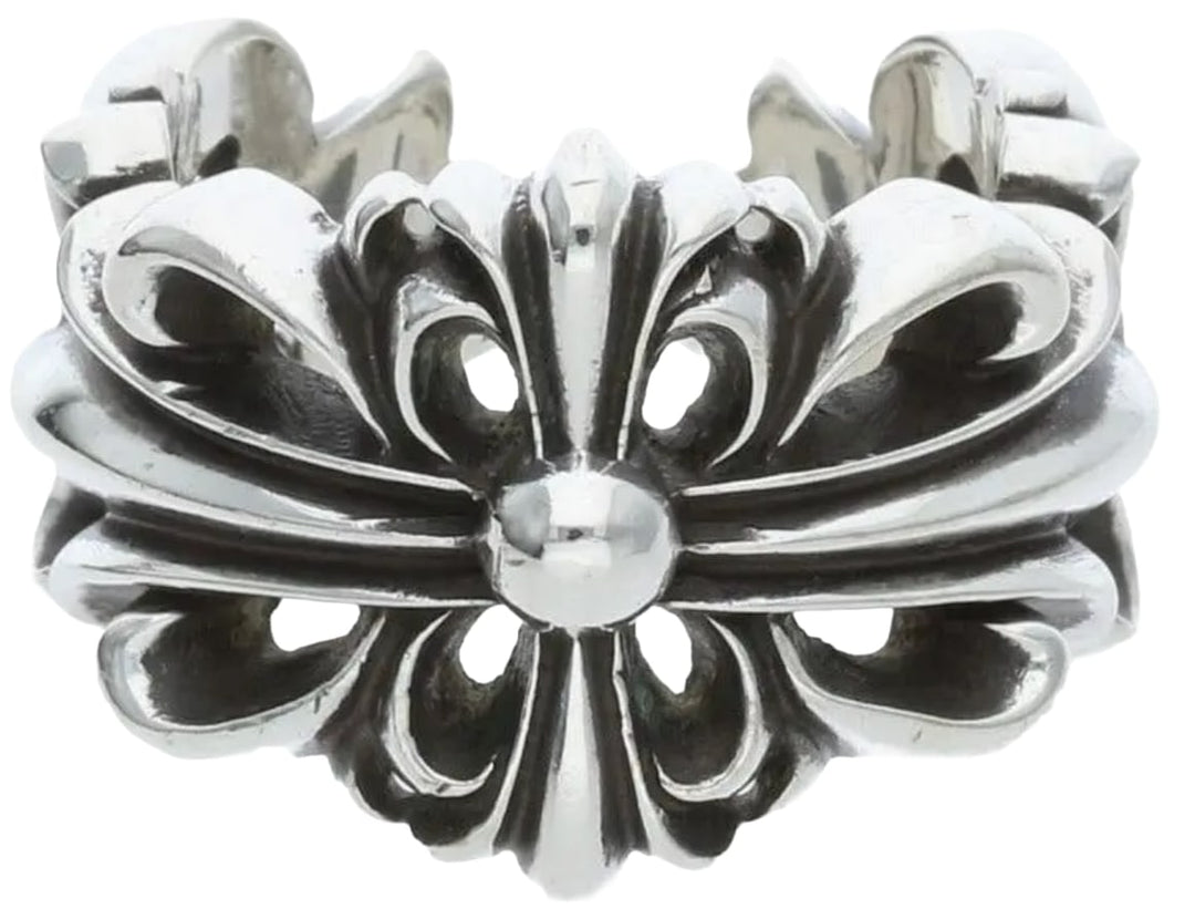 CHROME HEARTS 'DOUBLE FLORAL' RING