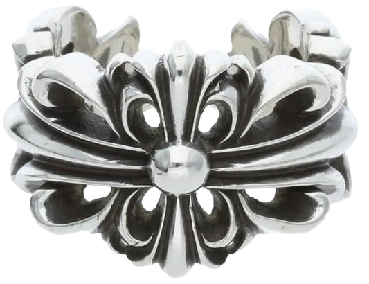 CHROME HEARTS 'DOUBLE FLORAL' RING