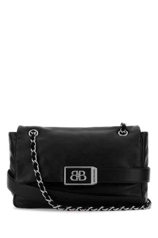 Balenciaga バレンシアガブラックレザーモドゥショルダーバッグ - Image 1