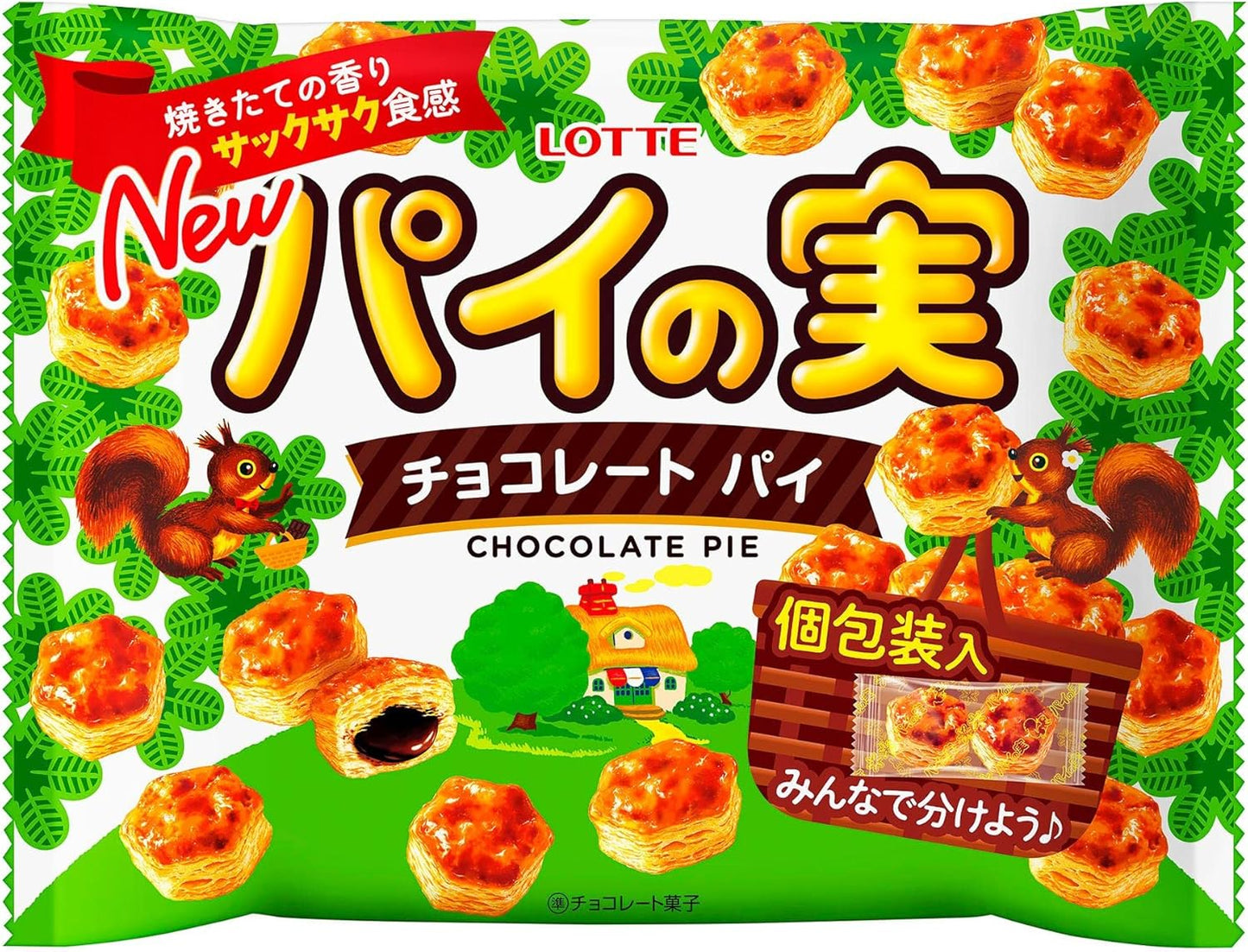 Lotte Pie Fruit Share Pack, 4.4 oz (124 g) (Including Individual Packaging)