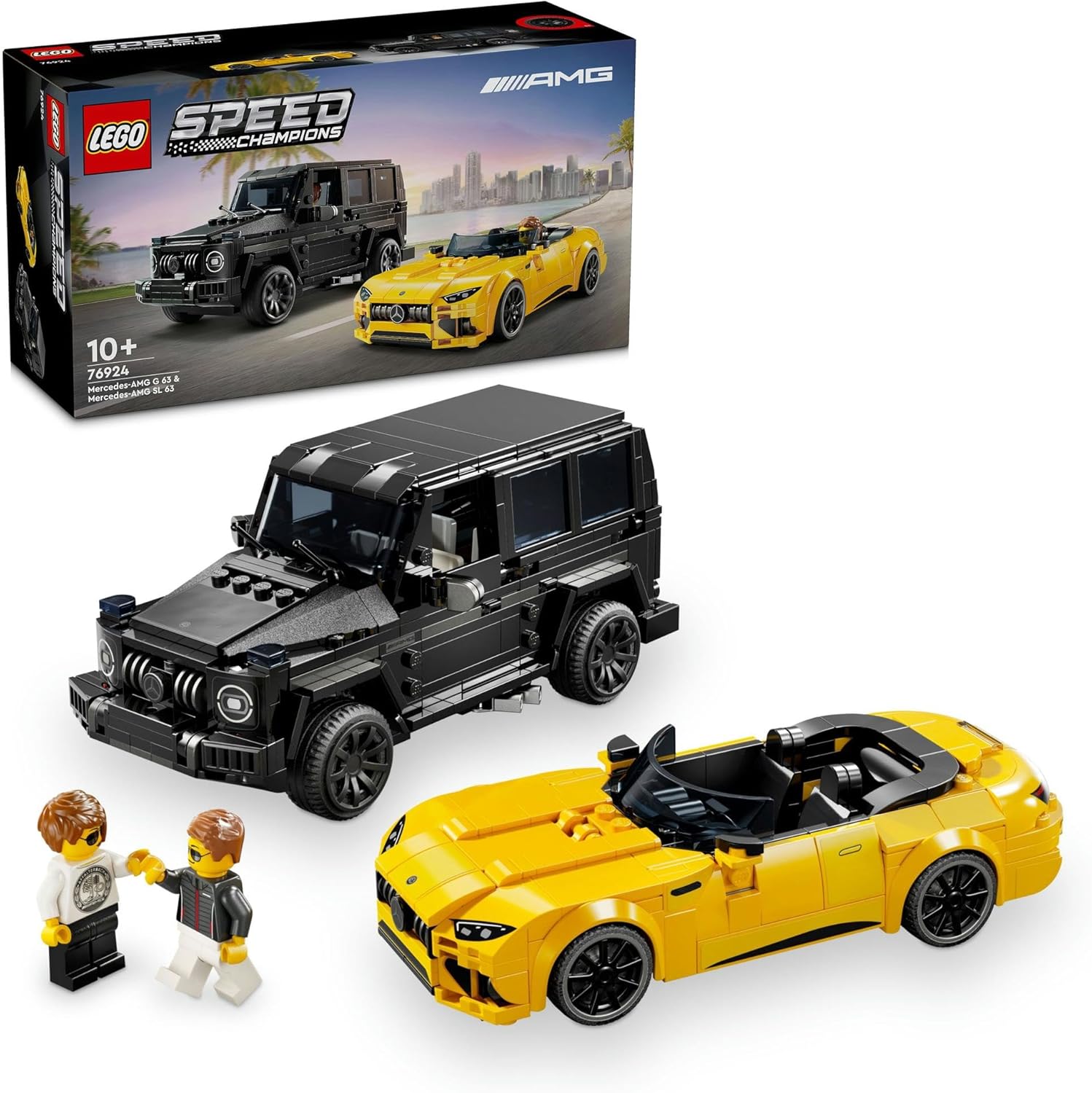 Lego 76924 Speed Champions Mercedes-AMG G 63 and Mercedes-AMG SL 63 Toy Birthday Present Blocks Boys Girls Children 10 11 12 Years Old Elementary School Vehicles Car Mini Car