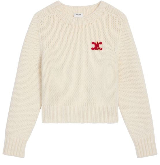 CELINE Crewneck sweater in cashmere and silk - Image 1