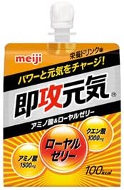 Meiji Perfect Plus Instant Attack Genki Jelly 6.3 oz (180 g) x 72 Packs (4902777343068) (36 Pieces x 2 Cases)