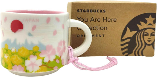 Starbucks Staba You Are Here Collection Mug Japan Spring 2.0 fl oz (59 ml), Japanese Exclusive, Local Cup, Japanese Style, Sakura, Japanese Flowers, Mt. Fuji Koinobori, Daruma, Sushi, Pottery, Coffee