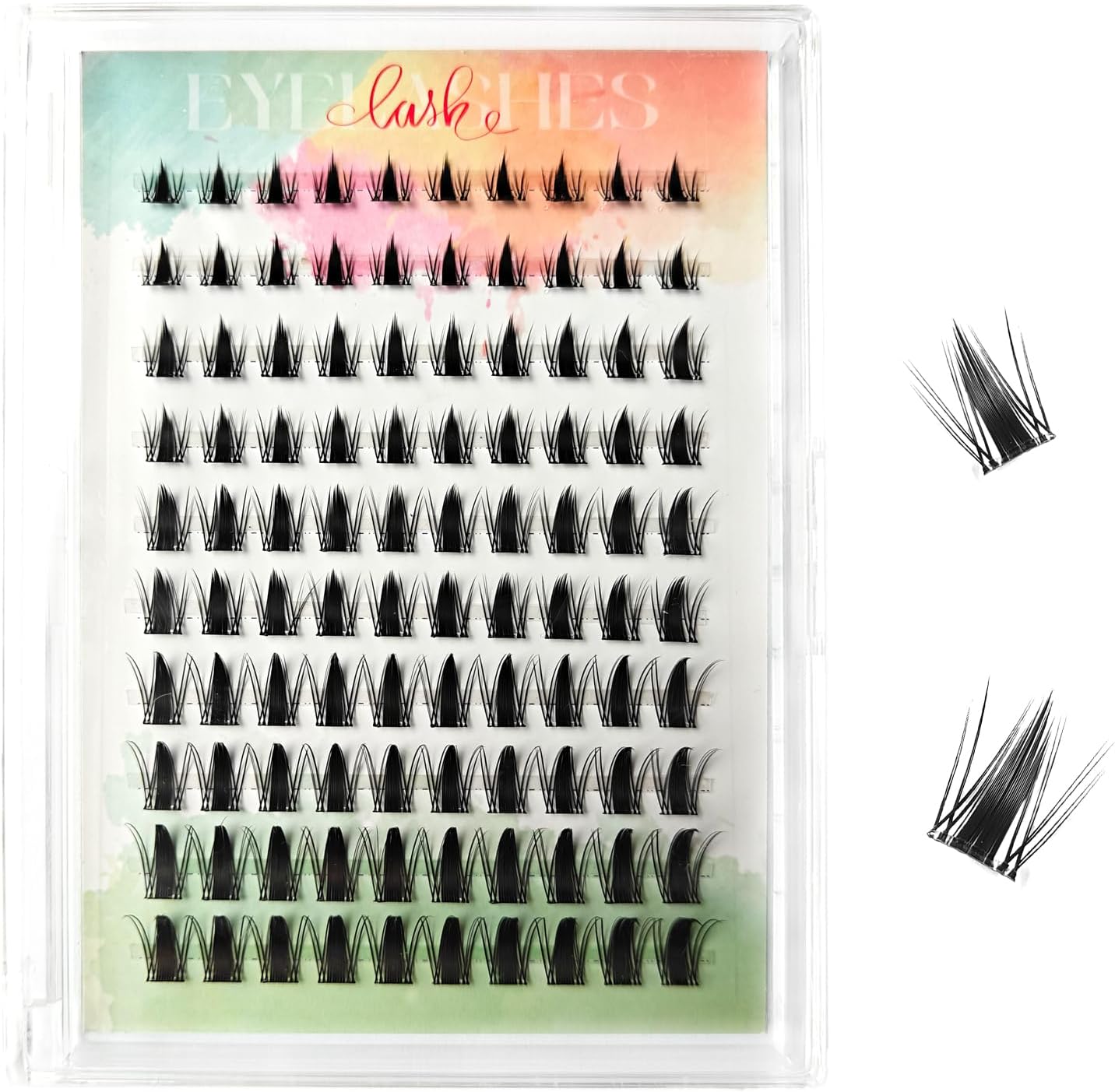 Glueless False Eyelashes, 1 Second Matsueku, Partial False Eyelashes, Easy for Beginners, Easy to Apply, Handmade 3D False Eyelashes, Natural Eyelashes, Natural, Thin Makeup Gift (Fairy)