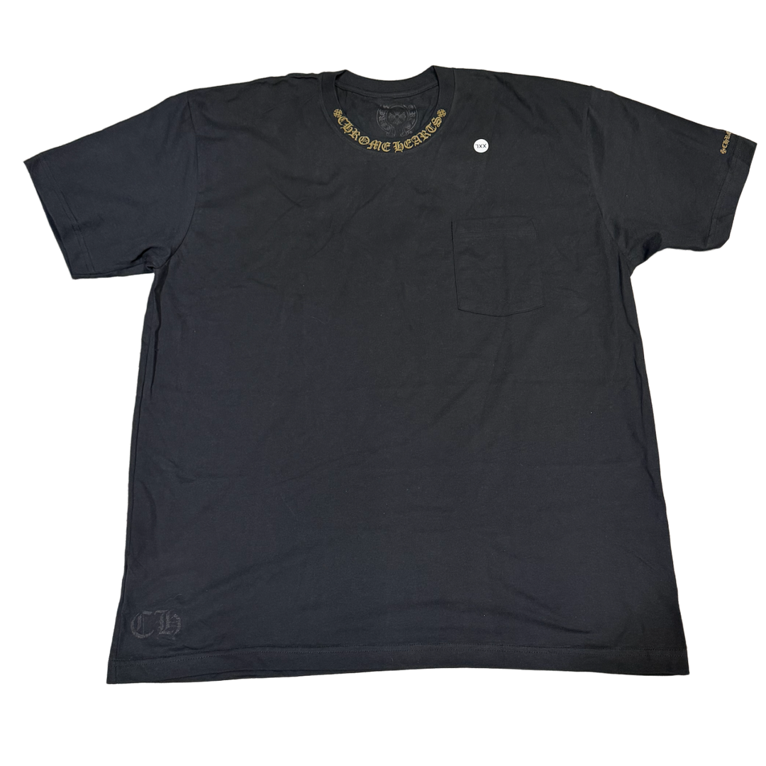 CHROME HEARTS 'OLIVE' COLLAR LOGO TEE