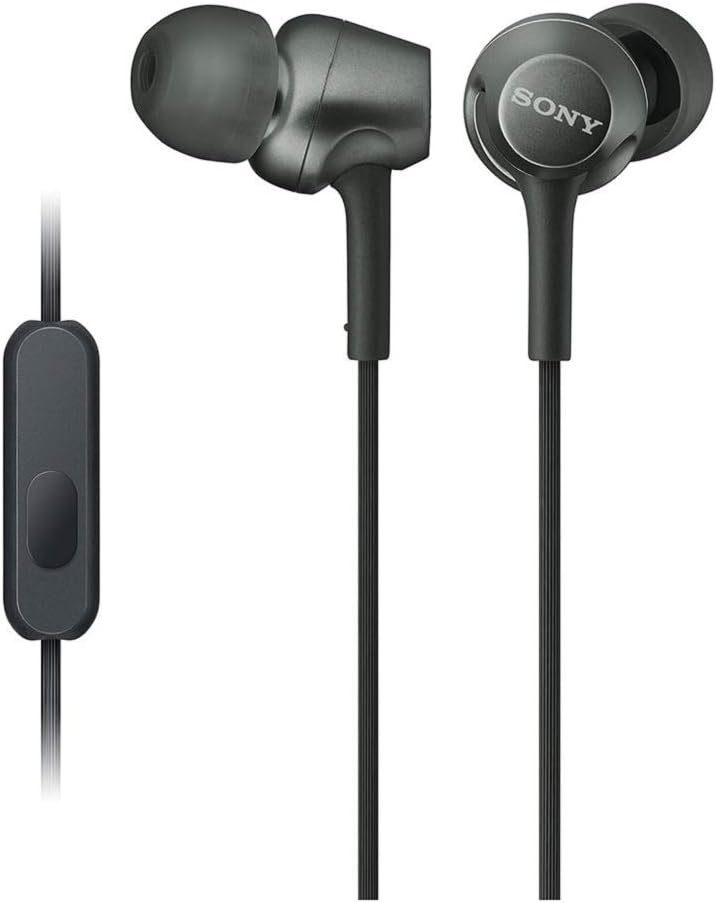 ソニー イヤホン MDR-EX255AP : カナル型 リモコン・マイク付き ブラック MDR-EX255AP B