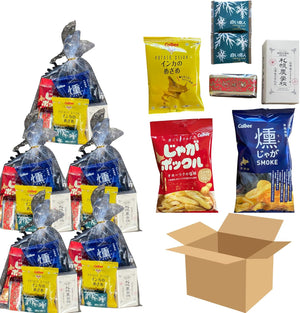 Hokkaido Popular Sweets, Souvenir, Assorted, Gift, Potatoes, Pokle, Calbey, Inca Noodles, 6 Types x 5 Bags (Pack of 7)