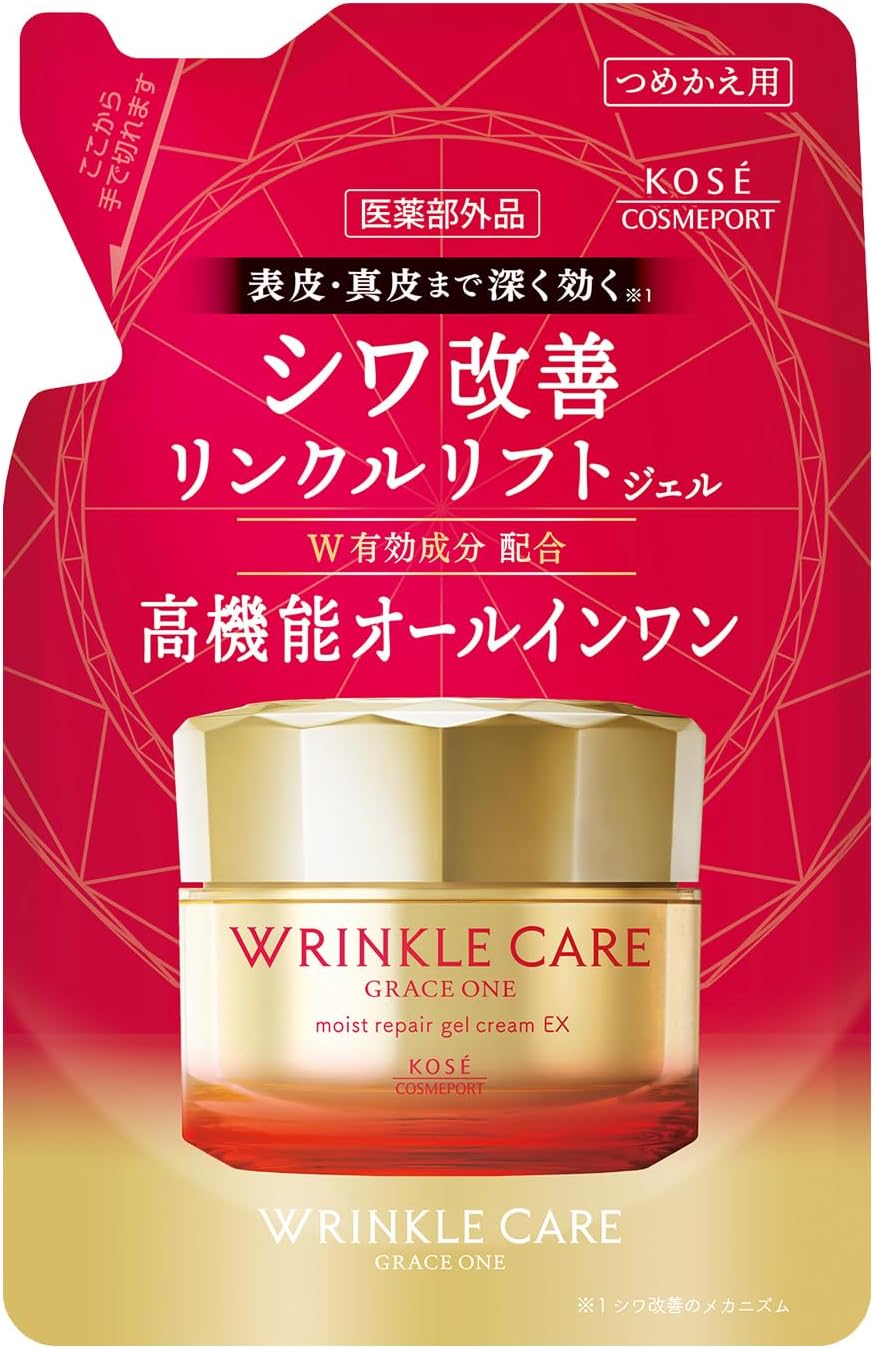 Gray One Wrinkle Care Moist Repair Gel Cream EX Refill All-in-One Wrinkle Improvement 3.2 oz (90 g)