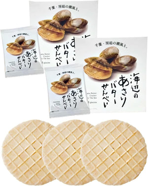 Seaside Osahi Butter Senbe, Chiba Souvenir, 2 Boxes, 32 Sheets, Made in Japan, Kneaded in Dough