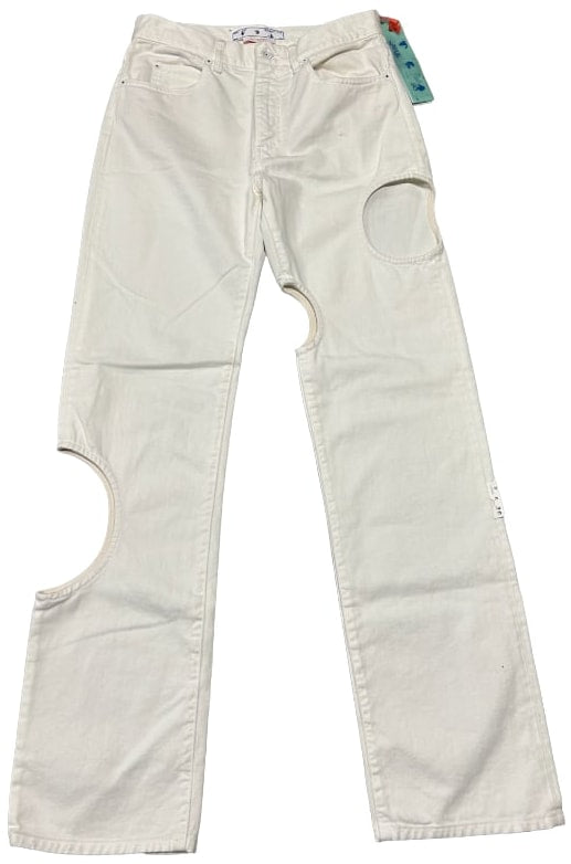 OFF-WHITE 'METEOR HOLES' DENIM JEANS