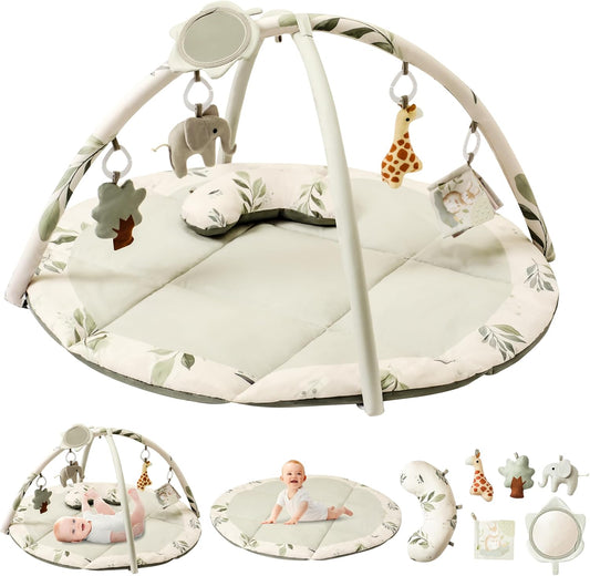 Fortella Baby Gym, Play Gym, Baby Gym, Newborn, Play Mat, Toy, Merry, 0, 5 Months, 1 Year Old, Educational Toy, Popular, Baby Shower, Present, Gym for Babies (Sage Green)