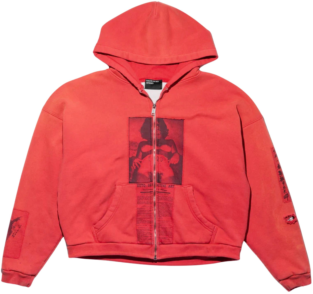 ENFANTS RICHES DÉPRIMÉS 'POMPEIAN RED' ZIP UP HOODIE