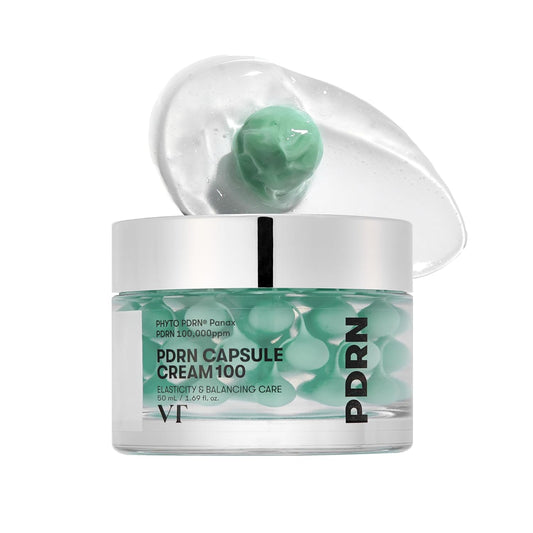 VT COSMETICS Crema en Cápsulas PDRN 100, Hidratante Facial con 100,000ppm de PDRN, Ácido Hialurónico, 9 Péptidos, Crema Nutritiva Reafirmante y Voluminizante, Cuidado de la Piel Coreana (473 ml)