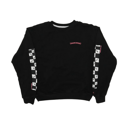 CHROME HEARTS MATTY BOY 'PRETENSE' THERMAL LINED BLACK CREWNECK