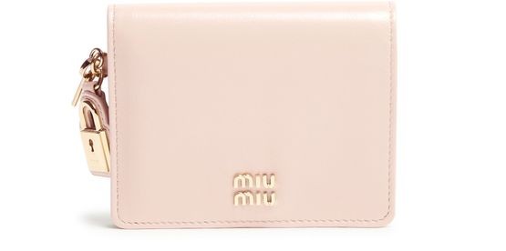 MIU MIU Leather coin purse with padlock details - Image 1