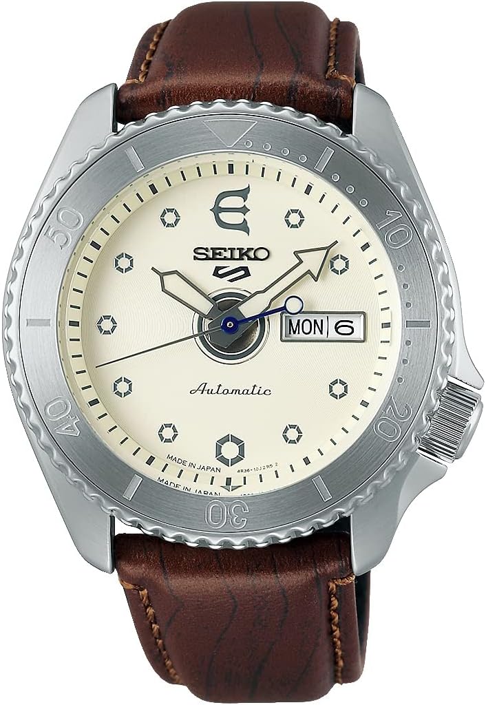 Seiko SBSA103 5 Sports x Evisen Skateboard Collaboration Limited Edition Automatic Mechanical Wristwatch, Men's, Seiko Five Sense, sports